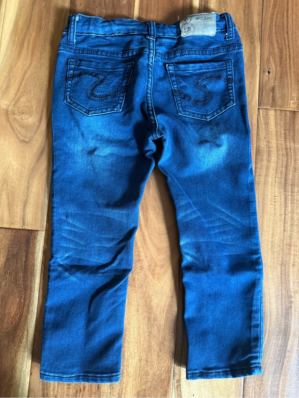 Silver Jeans Ali Dark Blue Girls Slim Denim CAPRIS